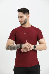 4 Way Performance Tee - Maroon